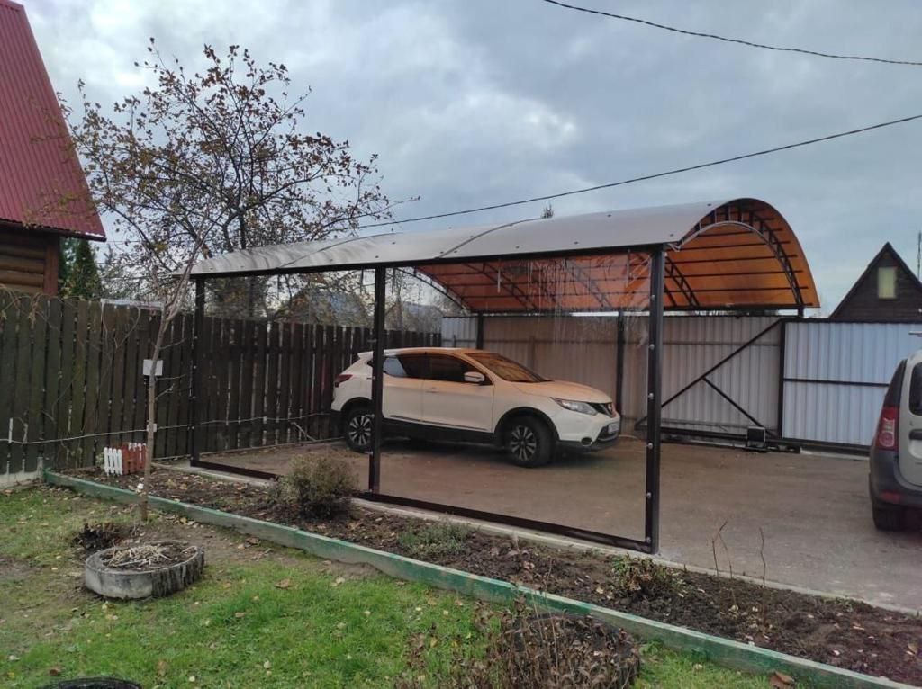 Прозрачные шторы ПВХ для навеса под автомобиль в Белых Берегах